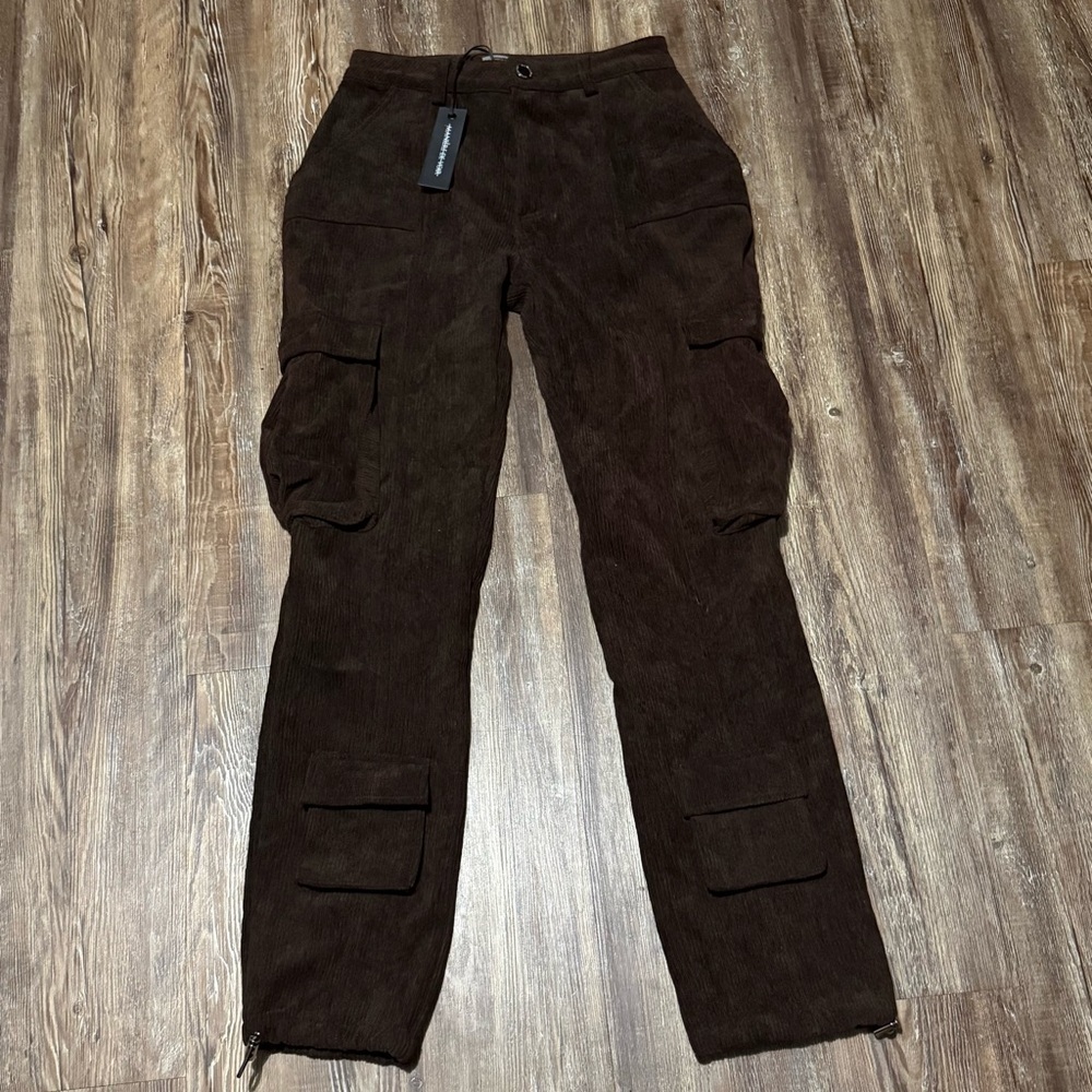 Maniere De Voir Brown Corduroy Cargo Pants